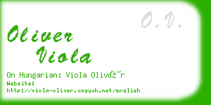 oliver viola business card